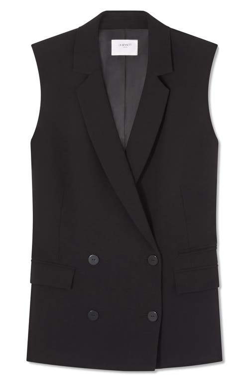 Shop Lk Bennett Eva Double Breasted Vest In Black