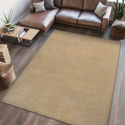 Jonathan Y Twyla Classic Solid Low-pile Machine-washable Area Rug In Yellow