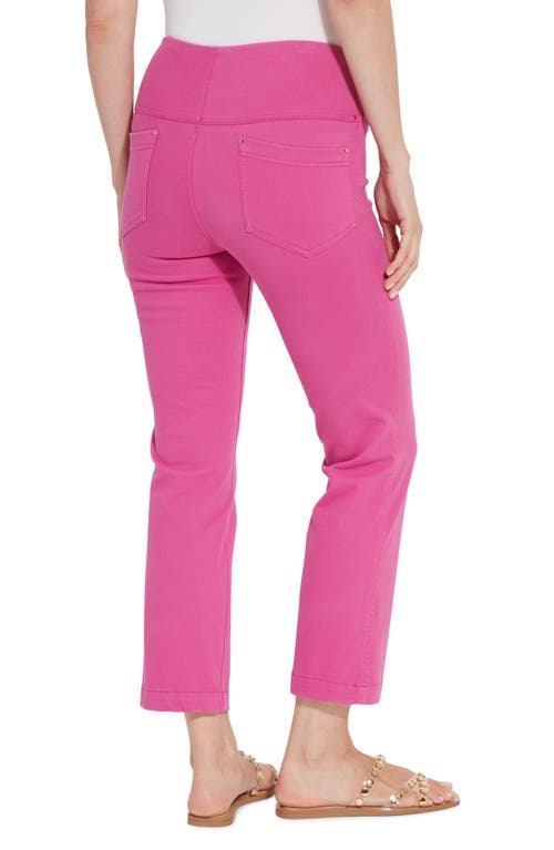 Shop Lyssé Pull-on Baby Bootcut Ankle Jeans In Pink Crush