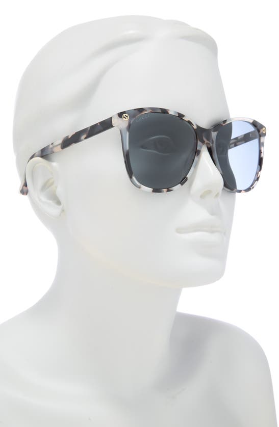 Shop Gucci 58mm Round Sunglasses In Havana Grey