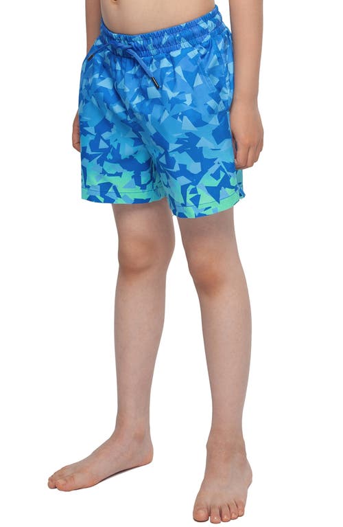 Rokka&rolla Kids' Compression Liner Swim Trunks Upf 50+ In Aqua Blue