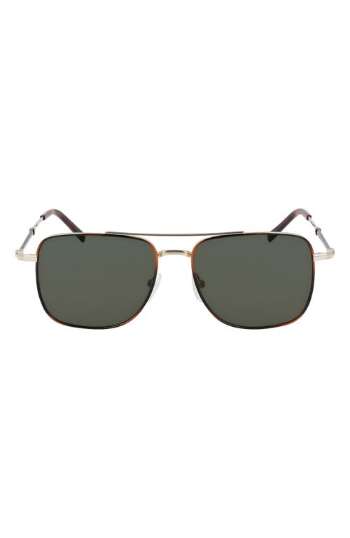 Ferragamo 56mm Rectangle Sunglasses In Green