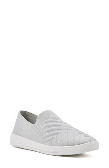 White Mountain Footwear Until Knit Slip-on Sneaker In Light Grey/fabric