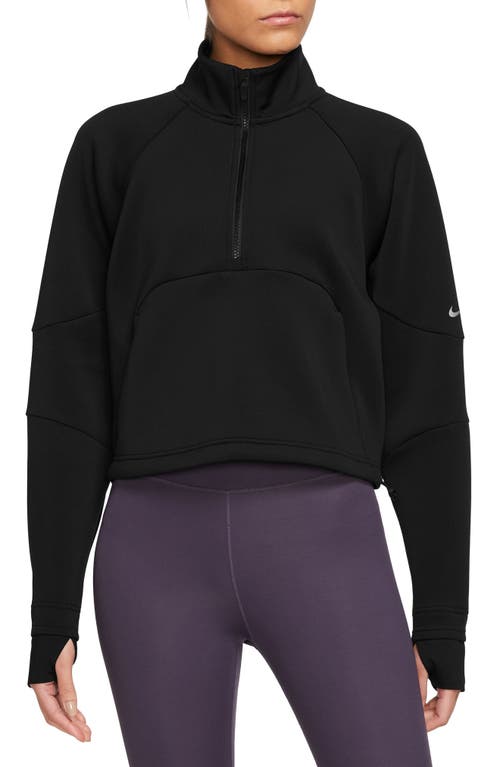 Shop Nike Dri-fit Prima Half Zip Pullover In Black/black