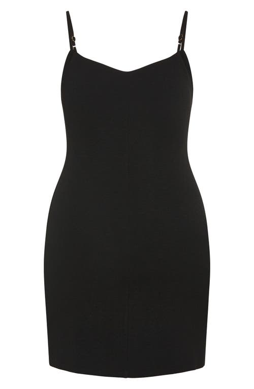 Shop City Chic Baylee Keyhole Cutout Minidress In Black