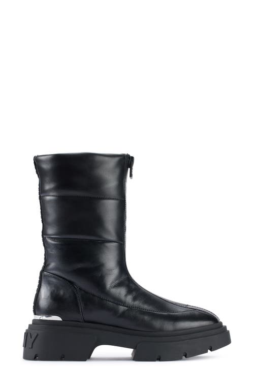 Shop Dkny Fiza Lug Sole Bootie In Black - Black