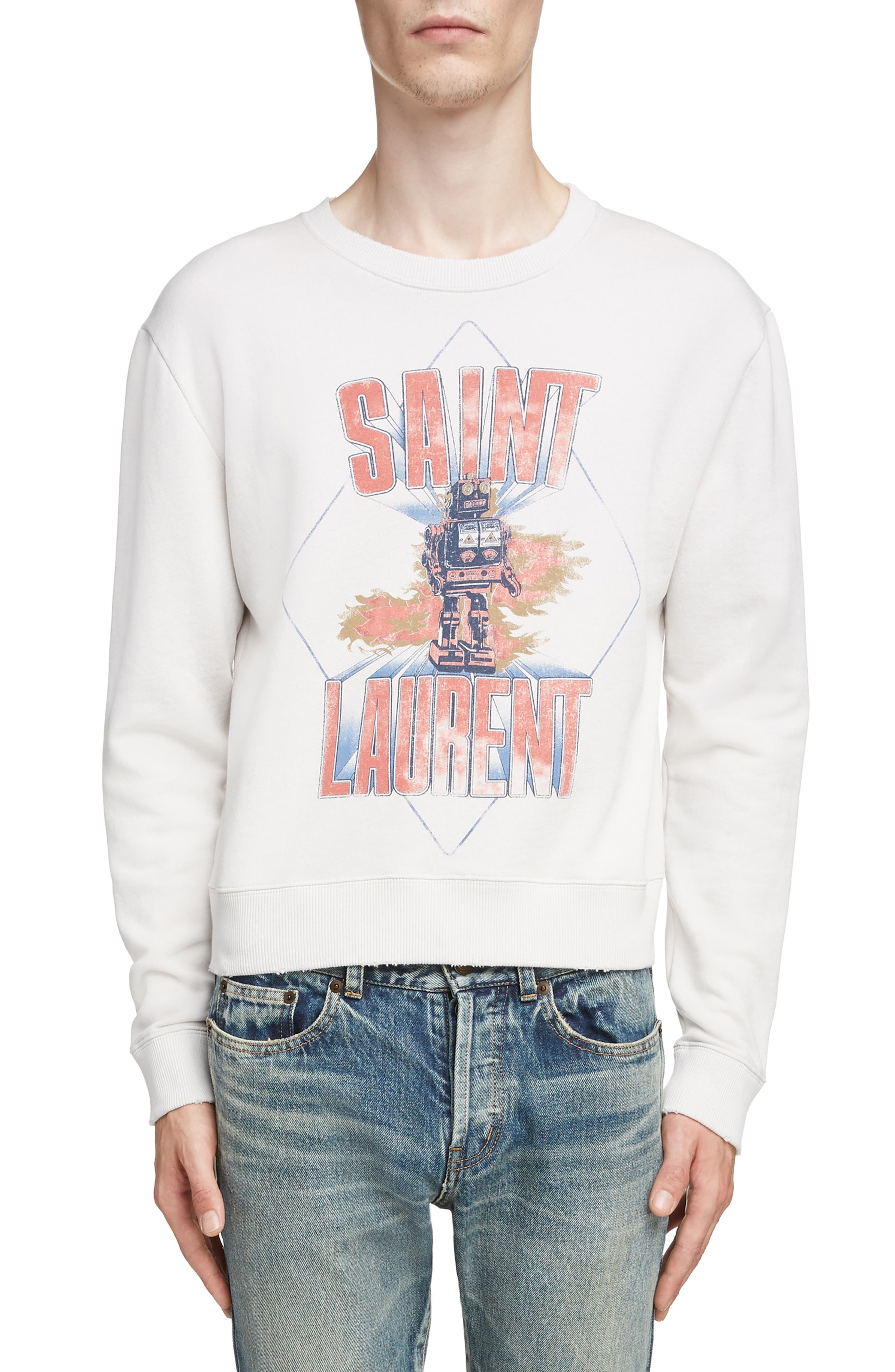 saint laurent robot sweater