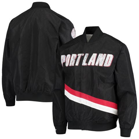 Mitchell & Ness NBA Portland Trail Blazers authentic warm up jacket in black