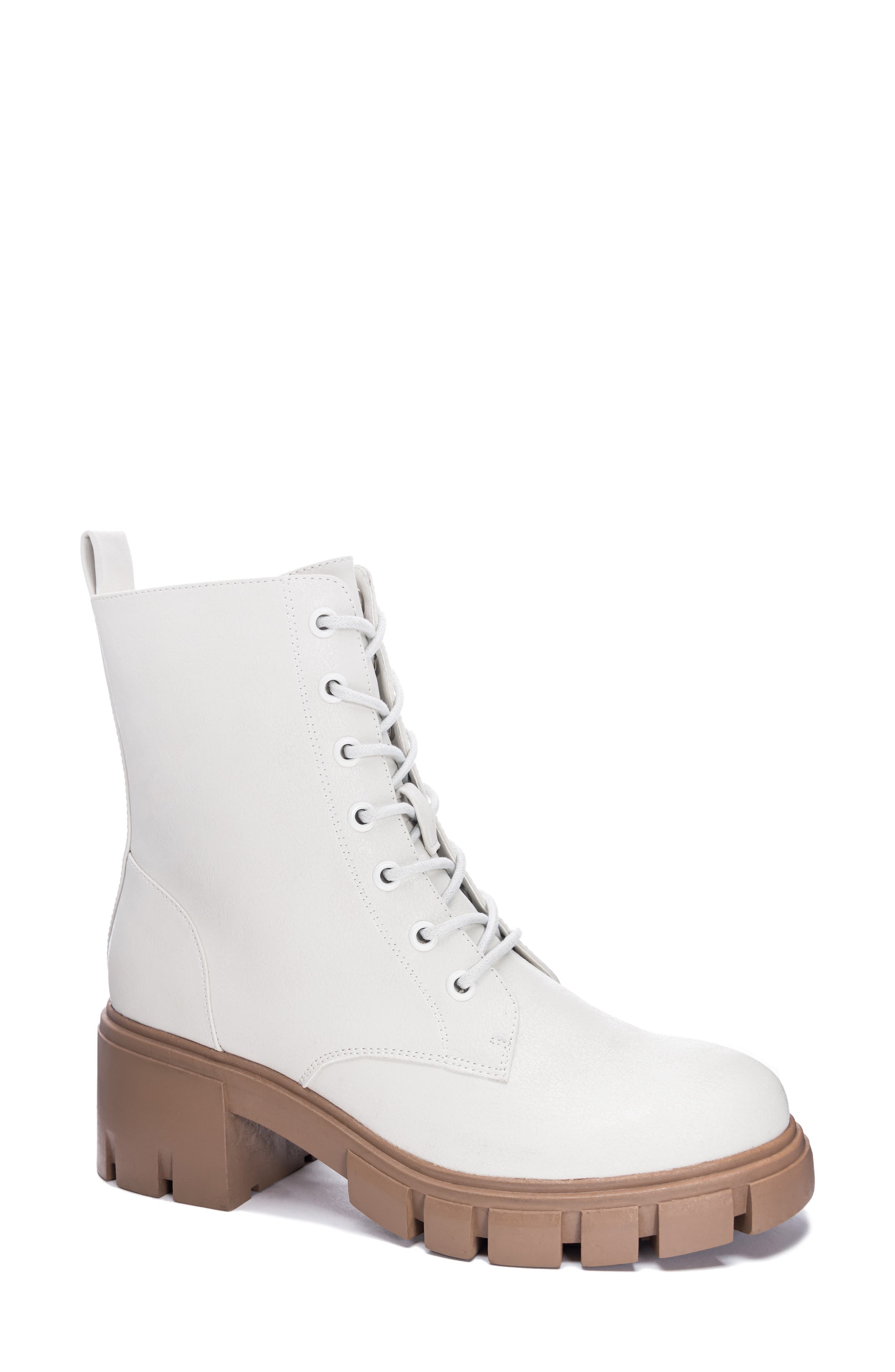 all white combat boots