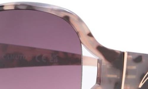 Shop Vince Camuto Oval Vent Sunglasses In Oatmeal/rose