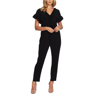 Cece Wrap Front Jumpsuit, Black
