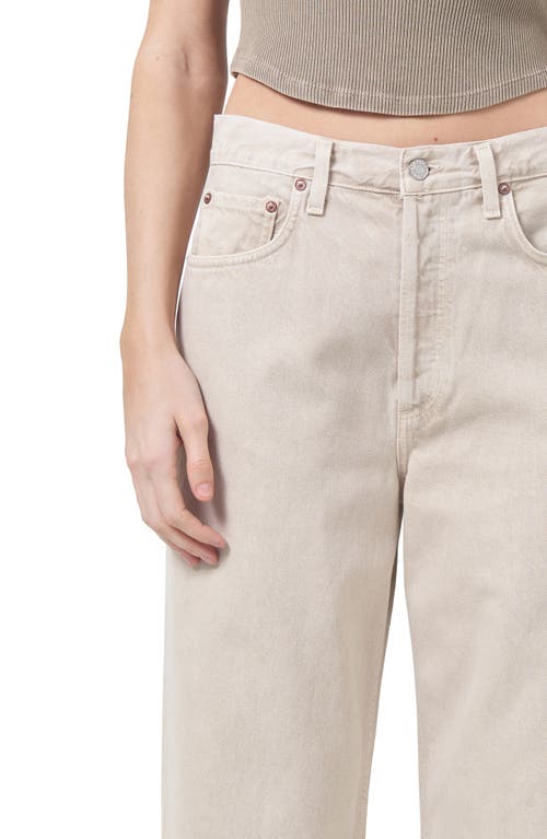 Shop Agolde Low Slung Baggy Organic Cotton Jeans In Tusk