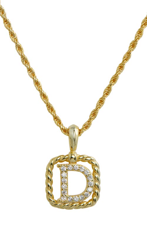 SAVVY CIE JEWELS Initial Pendant Necklace in Yellow-D at Nordstrom