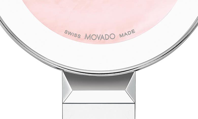 Shop Movado Bold Bangle Watch, 28mm In Pink Mother Of Pearl
