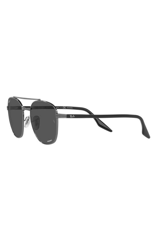 Shop Ray Ban Ray-ban 55mm Polarized Square Sunglasses In Gunmetal