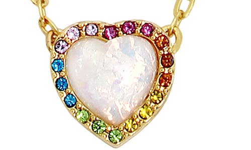KURT GEIGER KURT GEIGER LONDON OPAL HEART HALO PENDANT NECKLACE