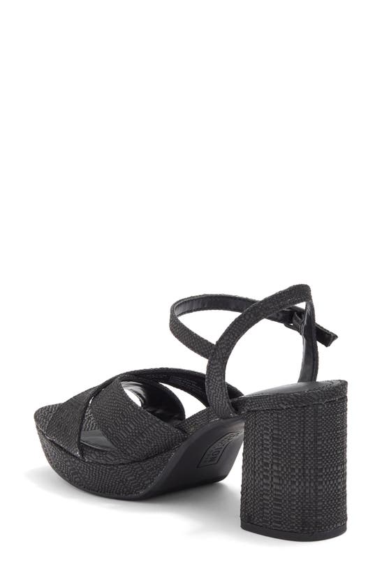 Shop Kenneth Cole Reaction Reeva Platform Sandal In Black Weave