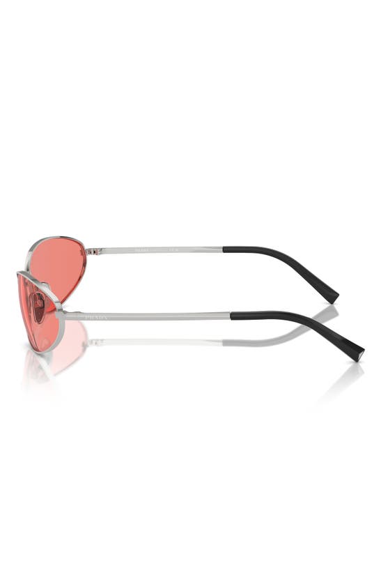 Shop Prada 59mm Oval Sunglasses In Silver