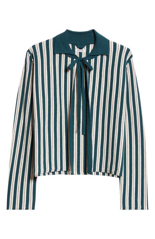 BODE BODE HOGAN STRIPE WOOL & CASHMERE CARDIGAN