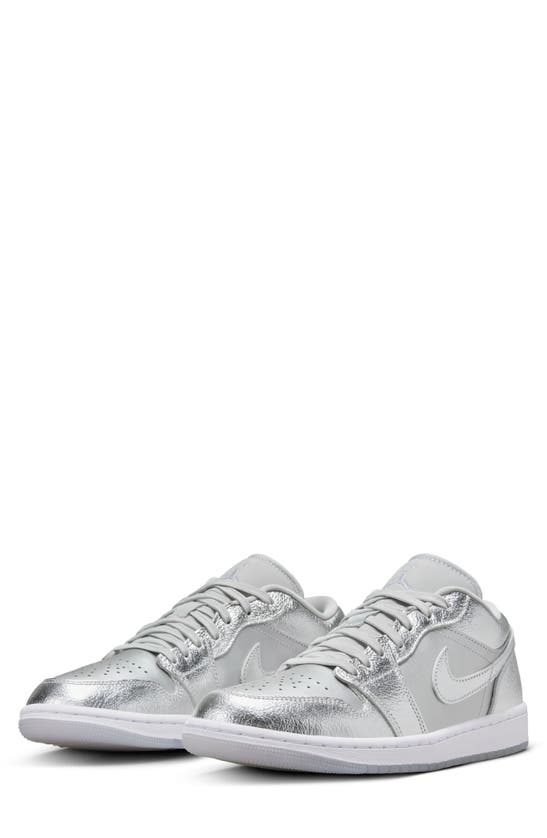 Shop Jordan Air  1 Low Se Sneaker In Metallic Silver/ Photon Dust