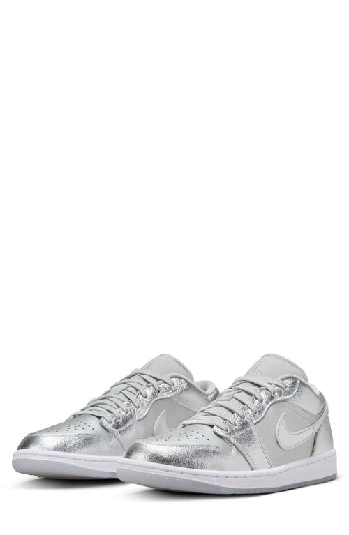 Air Jordan 1 Low SE Sneaker in Metallic Silver/Photon Dust at Nordstrom, Size 5.5