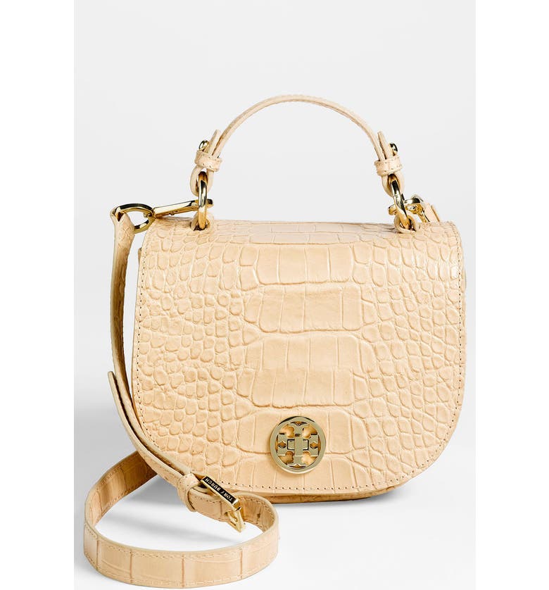 Tory Burch 'Robinson - Shorty' Croc Embossed Crossbody Bag ...