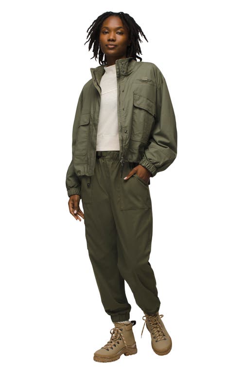 Prana Palisades Organic Cotton Blend Ripstop Jacket In Rye Green