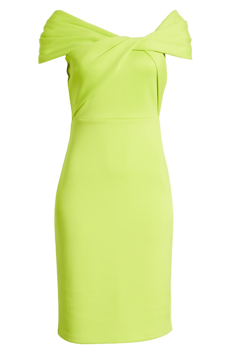 Eliza J Twisted Cap Sleeve Scuba Sheath Dress | Nordstrom