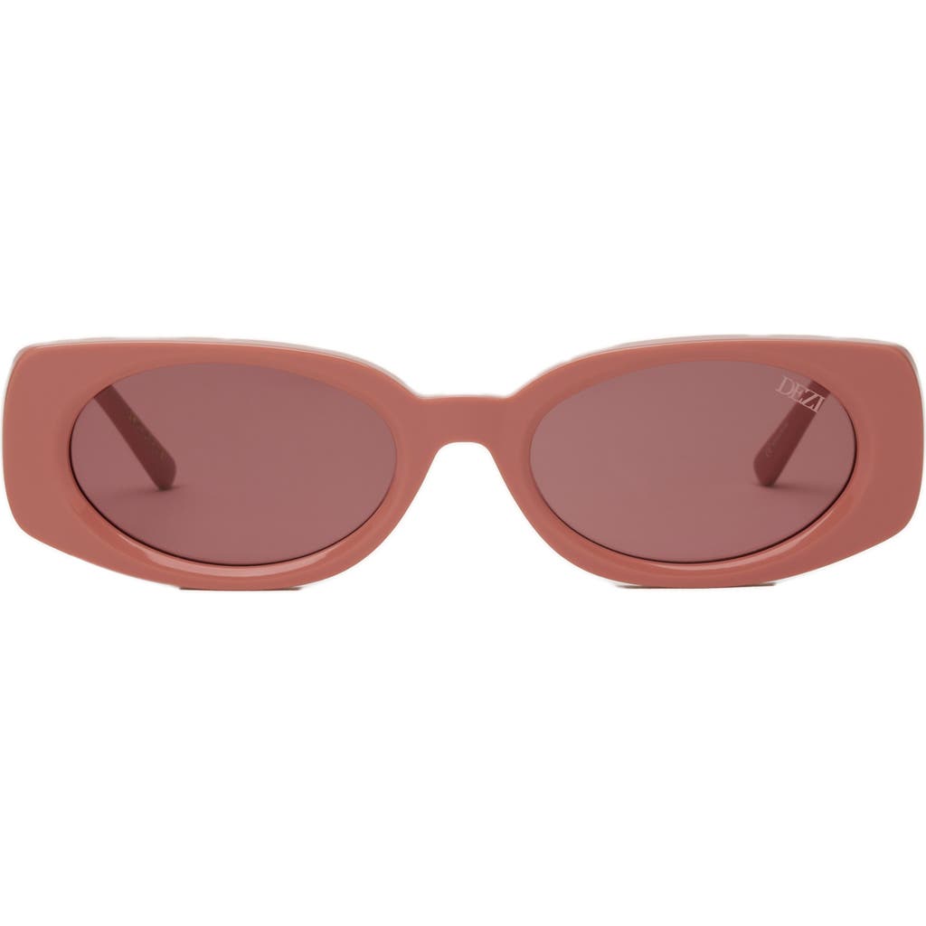 Dezi Booked 52mm Rectangular Sunglasses In Brown