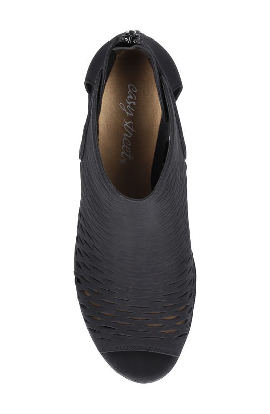 Shop Easy Street Sunrise Cutout Bootie Sandal In Black