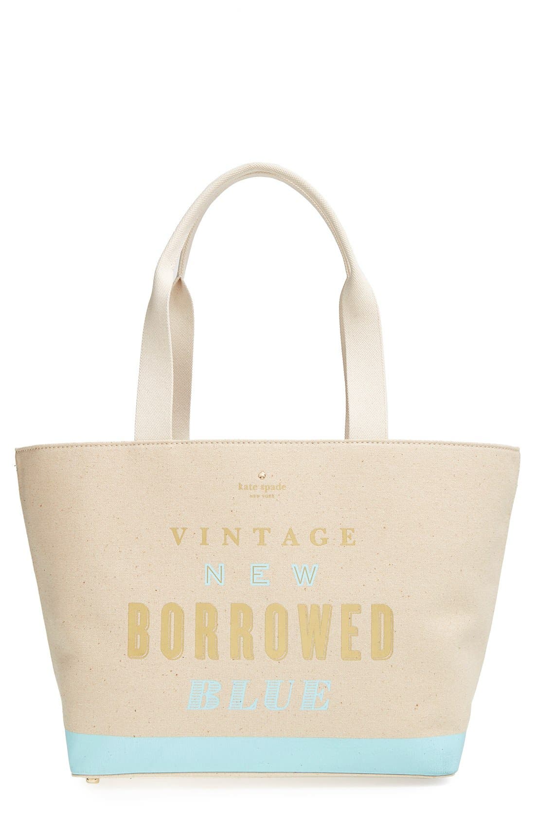 kate spade new york 'wedding belles vintage' canvas tote Nordstrom