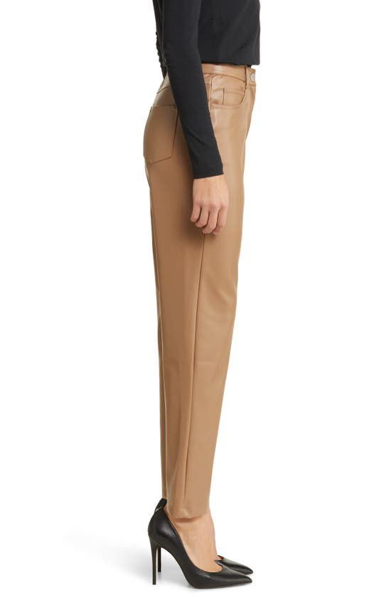 Halogen 5-pocket Faux Leather Pants In Deep Taupe