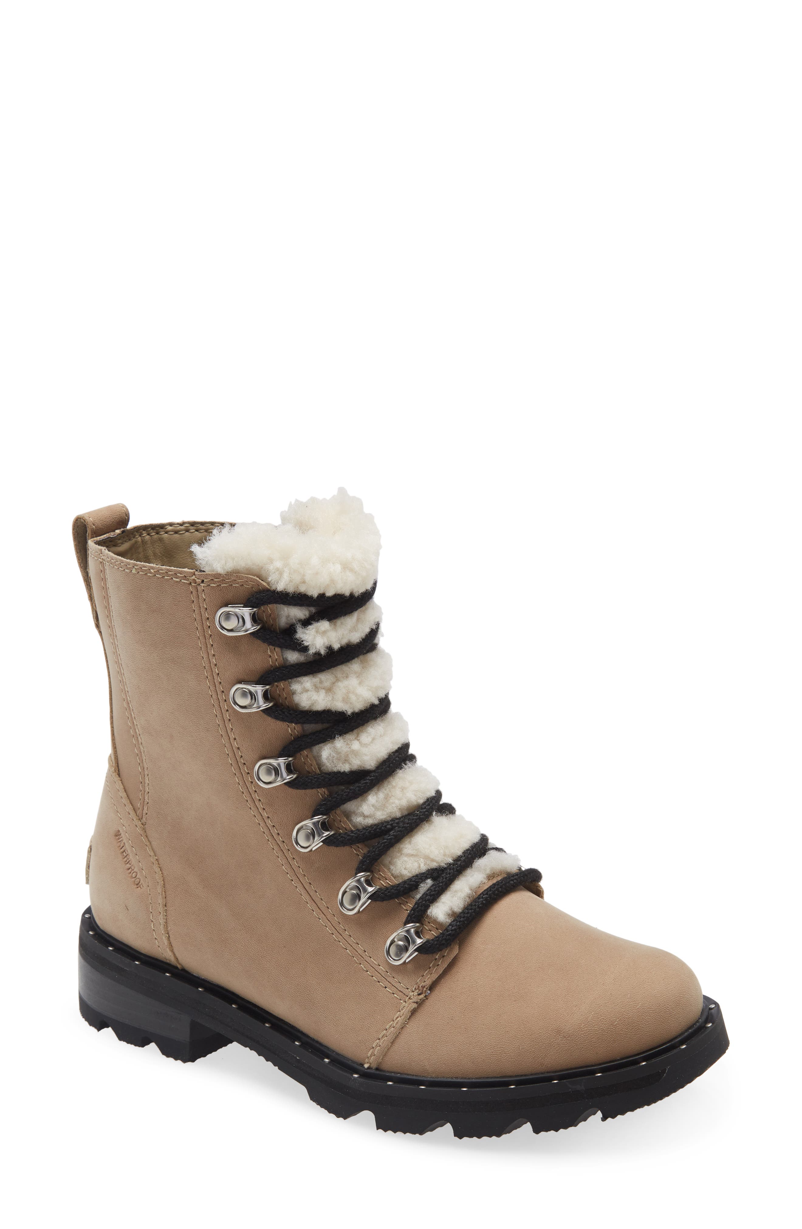 sorel lennox lace sandy tan