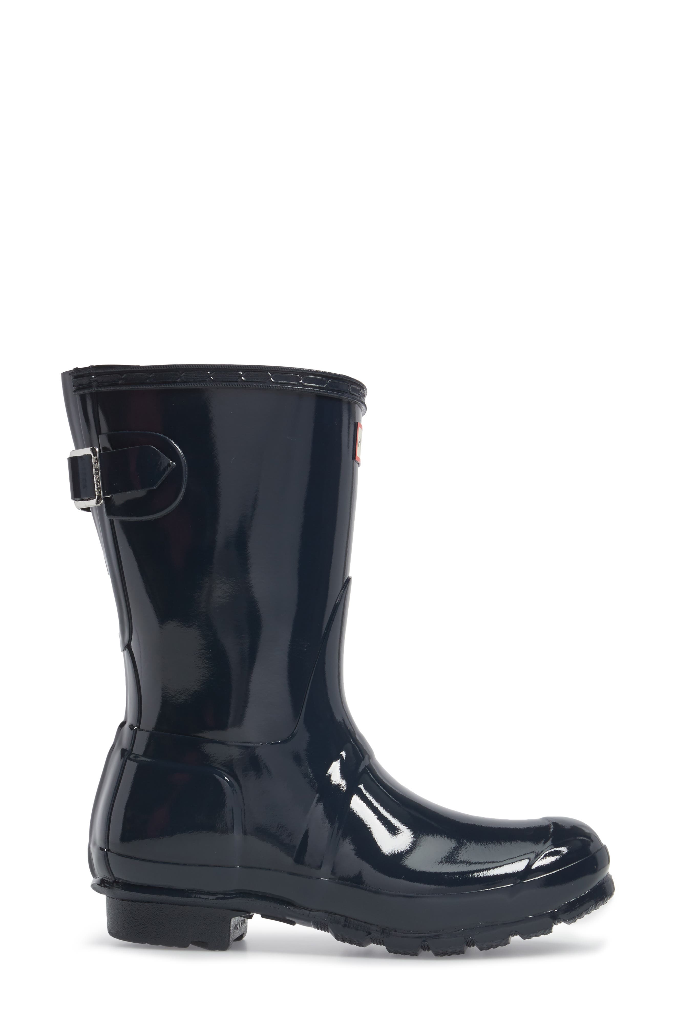 HUNTER,
                            Original Short Adjustable Back Gloss Waterproof Rain Boot,
                            Alternate thumbnail 32, color,
                            410