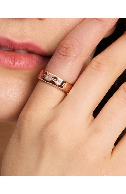 Shop Kate Spade New York Stop And Smell The Roses Band Ring In Rose Gold