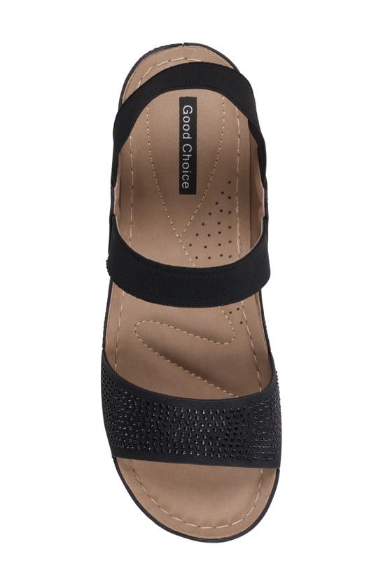 Shop Good Choice New York Tammy Platform Wedge Sandal In Black