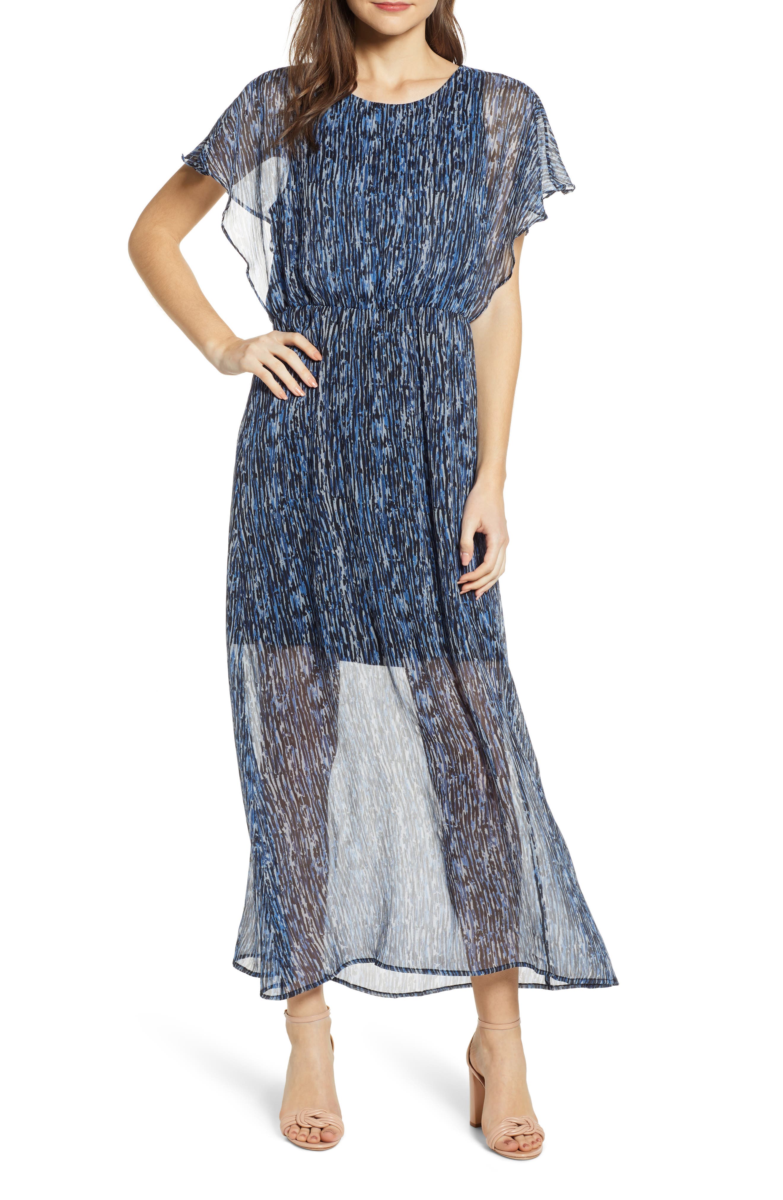 Vero Moda Fay Ruffle Sleeve Maxi Dress, Black