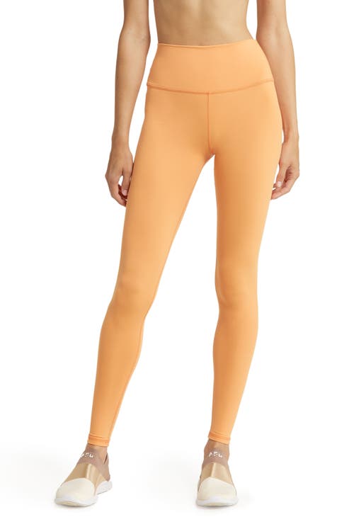 Orange Activewear Legging with Silk