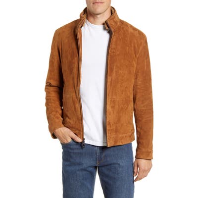 Peter Millar Vanoise Stretch Suede Jacket, Brown