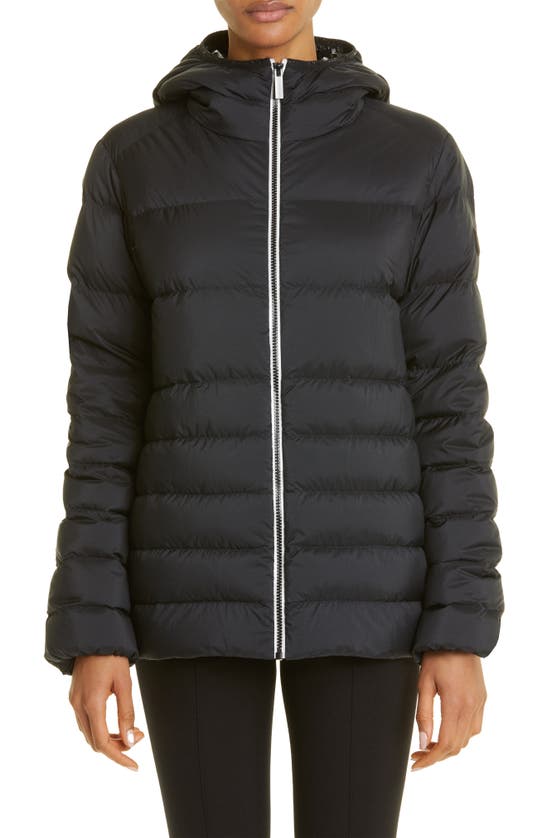 Moncler Pluvis Logo Down Puffer Jacket In Black | ModeSens