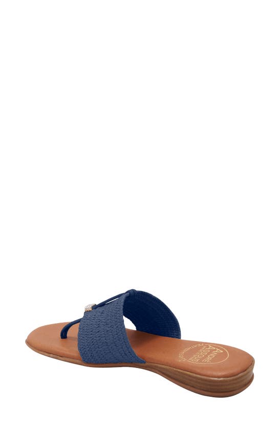 Andre Assous Nice Featherweight Woven Flip Flop In Navy