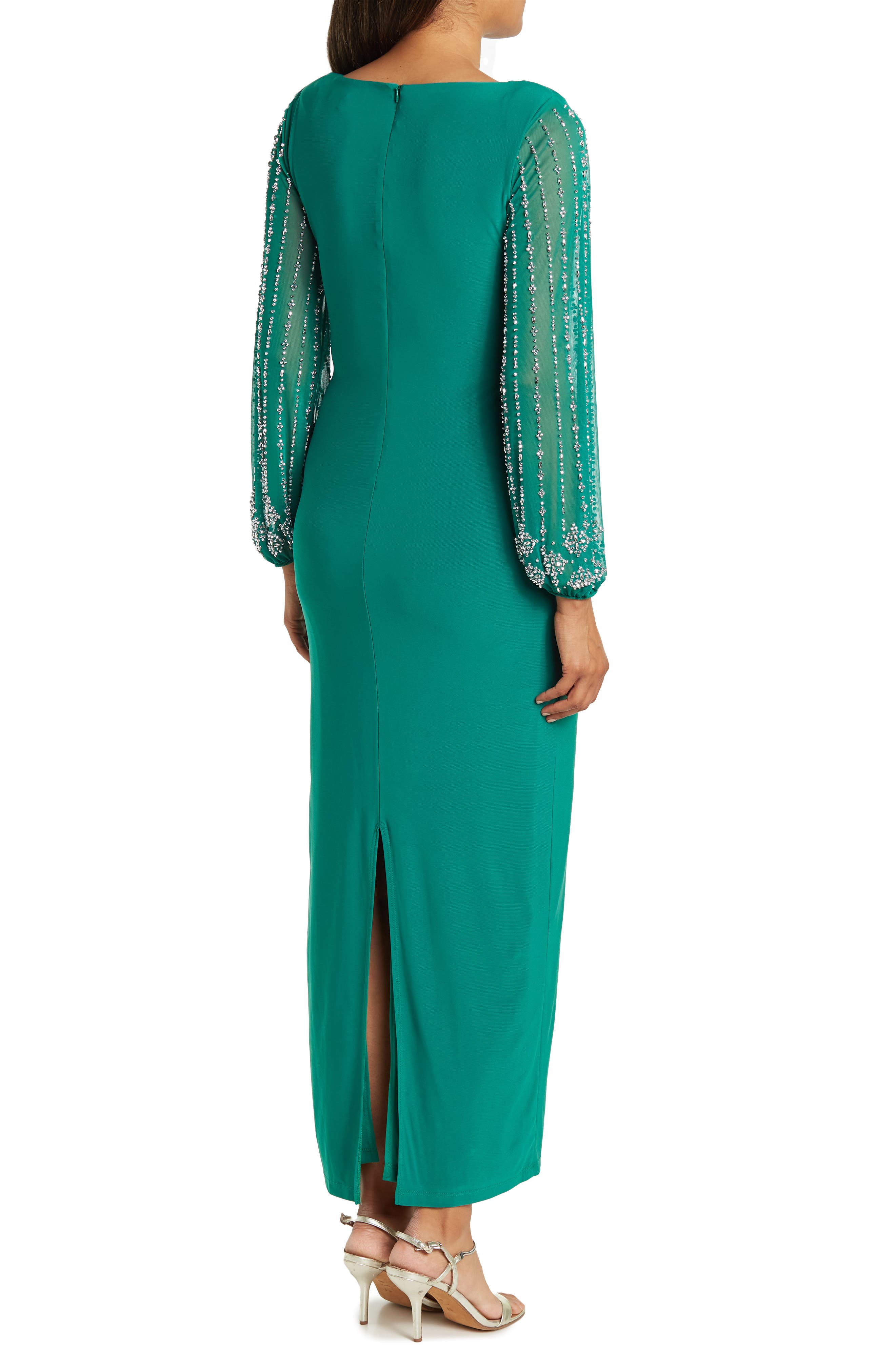 Marina Beaded Long Sleeve Maxi Gown Nordstromrack
