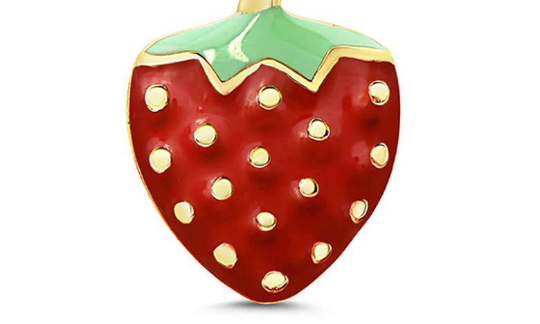 Lily Nily Kids' Strawberry Pendant Necklace & Stud Earrings Set In Gold/red