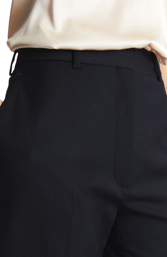 Shop Reiss Haisley High Waist Wool Blend Pants In Navy