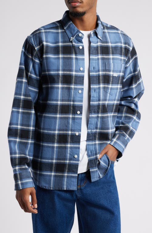 OBEY OBEY MORGAN CHECK FLANNEL BUTTON-DOWN SHIRT 