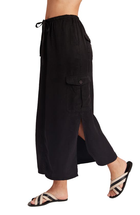 Shop Bella Dahl Golide Bellow Maxi Cargo Skirt In Black