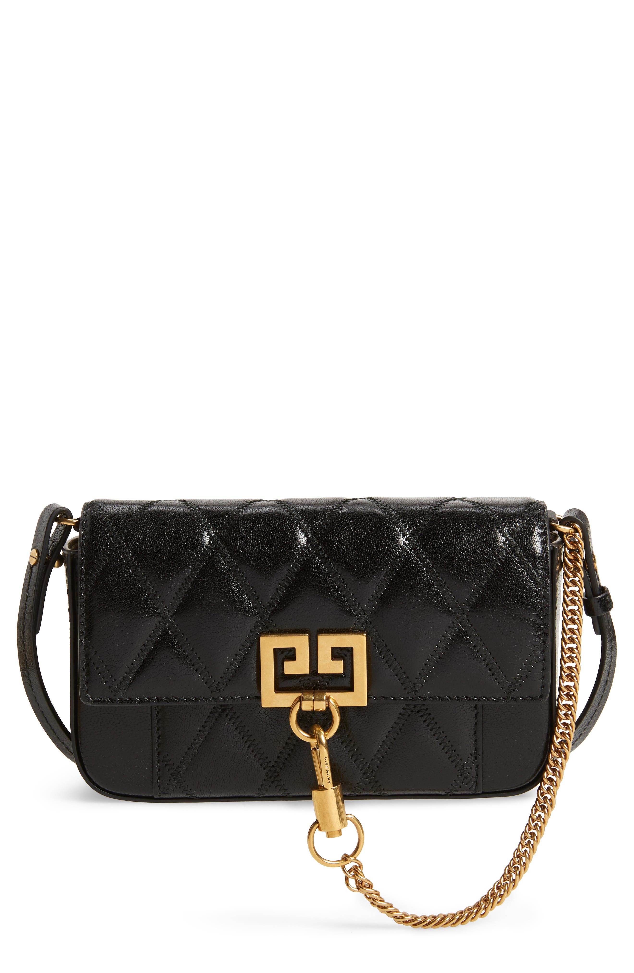 givenchy mini pocket bag in diamond quilted leather