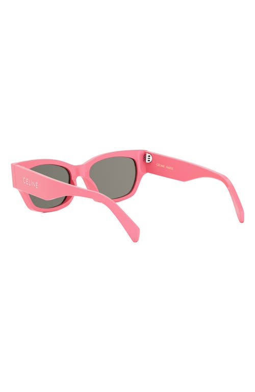 Shop Celine Monochroms 54mm Cat Eye Sunglasses In Pink/other/smoke