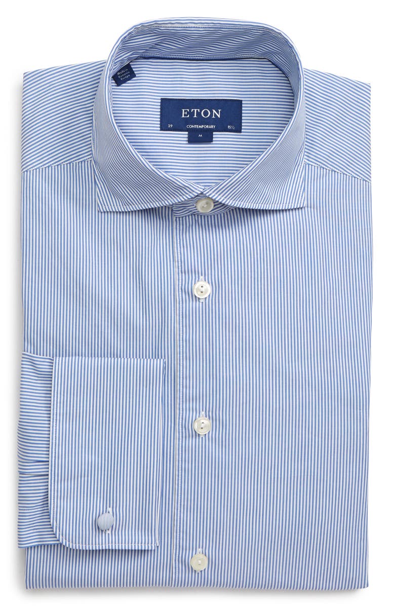 Eton Soft Collection Contemporary Fit Stripe Dress Shirt | Nordstrom