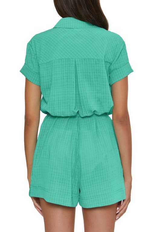 Shop Becca Cabana Semisheer Cover-up Romper In Bermuda